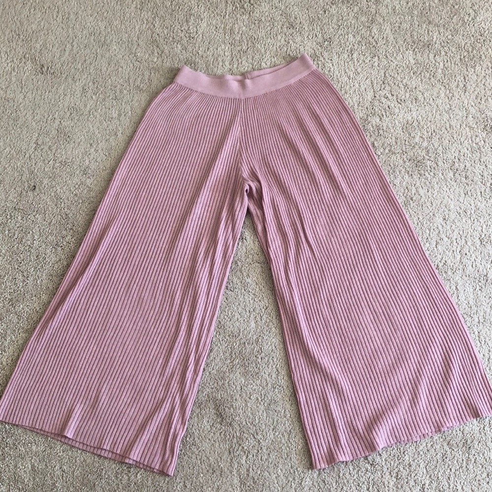 Women wide leg pants pink. One size fits all!